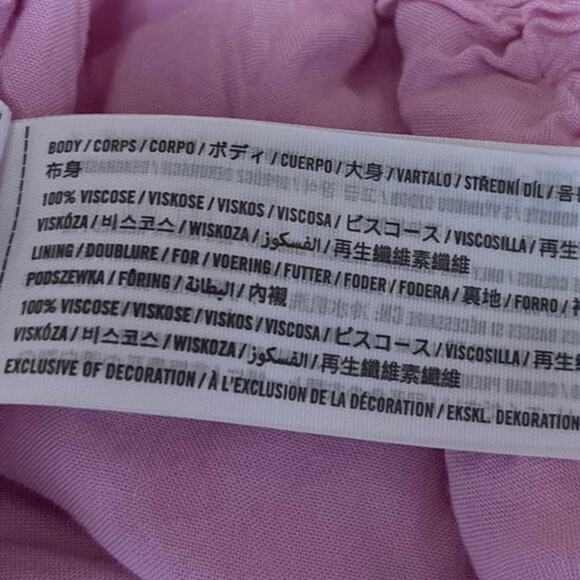 Abercrombie & Fitch Pink Twist Front V-Neck Flutter Sleeve Crop Top Blouse Sz M - Picture 4 of 4